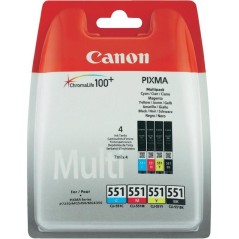 Buy Canon CLI-551/BK Multipack - Black, Yellow, Cyan, Magenta Ink Cartridges 6509B009 for Vibrant Prints!